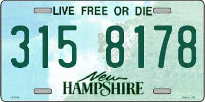 NH license plate 3158178