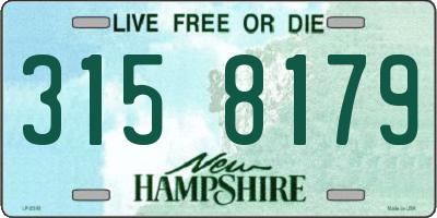 NH license plate 3158179