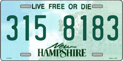 NH license plate 3158183