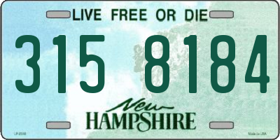 NH license plate 3158184