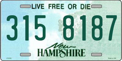 NH license plate 3158187