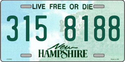 NH license plate 3158188