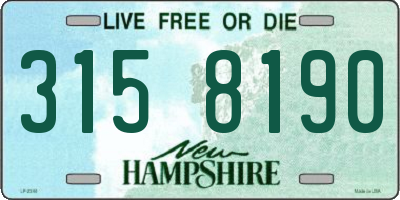 NH license plate 3158190