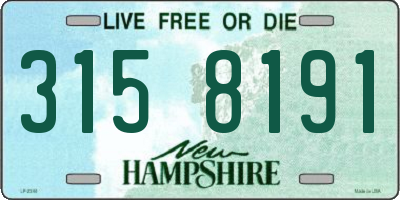 NH license plate 3158191