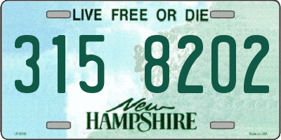 NH license plate 3158202