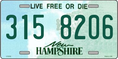 NH license plate 3158206