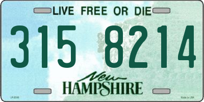 NH license plate 3158214