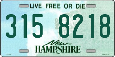 NH license plate 3158218
