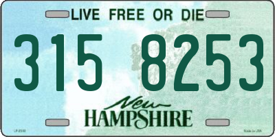 NH license plate 3158253
