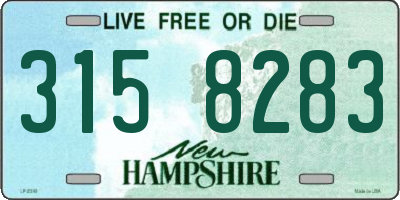 NH license plate 3158283