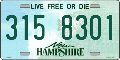 NH license plate 3158301