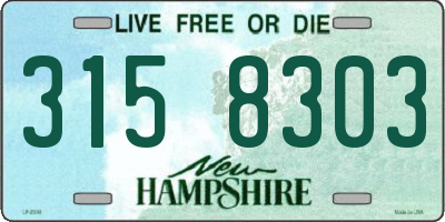 NH license plate 3158303