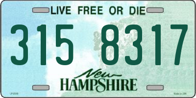 NH license plate 3158317