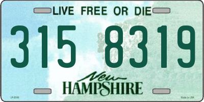 NH license plate 3158319