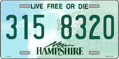 NH license plate 3158320