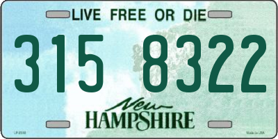 NH license plate 3158322