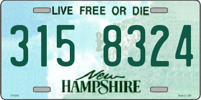 NH license plate 3158324