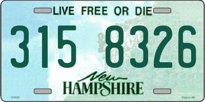 NH license plate 3158326