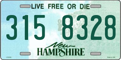 NH license plate 3158328