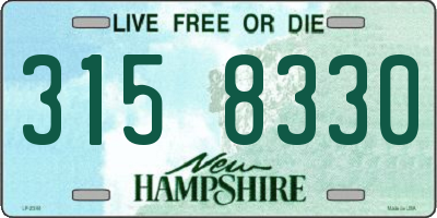 NH license plate 3158330