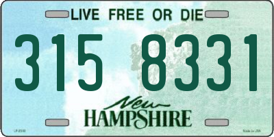NH license plate 3158331