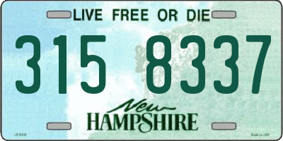 NH license plate 3158337