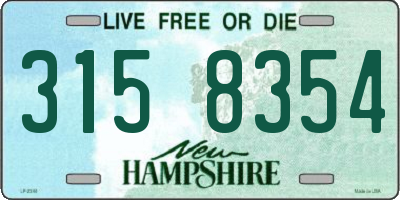NH license plate 3158354