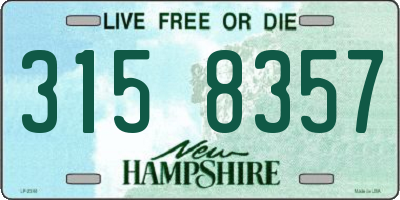 NH license plate 3158357