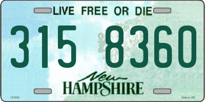 NH license plate 3158360