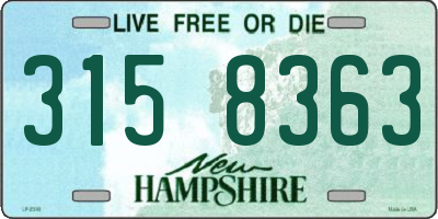 NH license plate 3158363