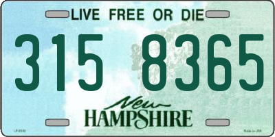 NH license plate 3158365