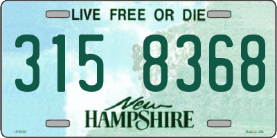 NH license plate 3158368
