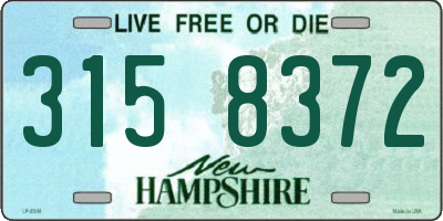NH license plate 3158372