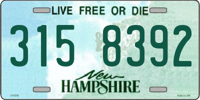 NH license plate 3158392