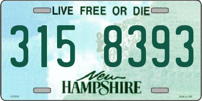 NH license plate 3158393