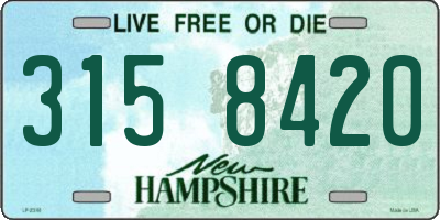 NH license plate 3158420
