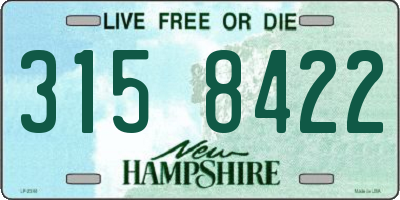 NH license plate 3158422
