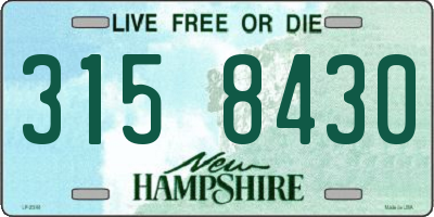 NH license plate 3158430
