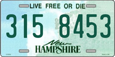 NH license plate 3158453