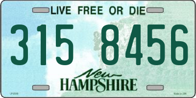 NH license plate 3158456