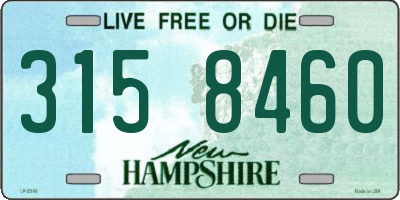 NH license plate 3158460