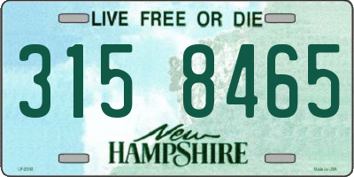 NH license plate 3158465
