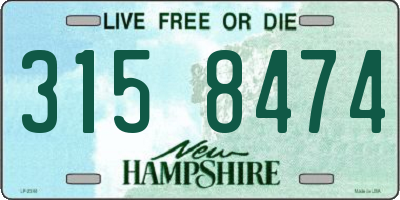 NH license plate 3158474