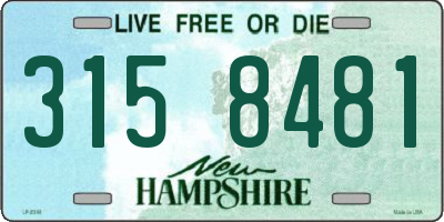 NH license plate 3158481