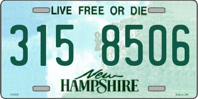 NH license plate 3158506