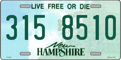 NH license plate 3158510