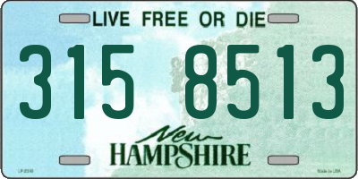NH license plate 3158513