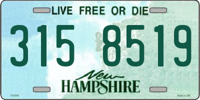 NH license plate 3158519