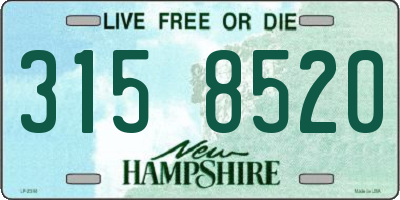 NH license plate 3158520
