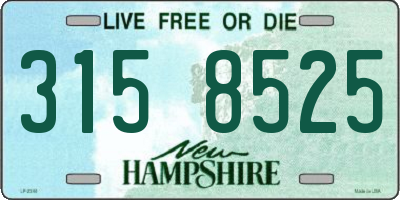 NH license plate 3158525
